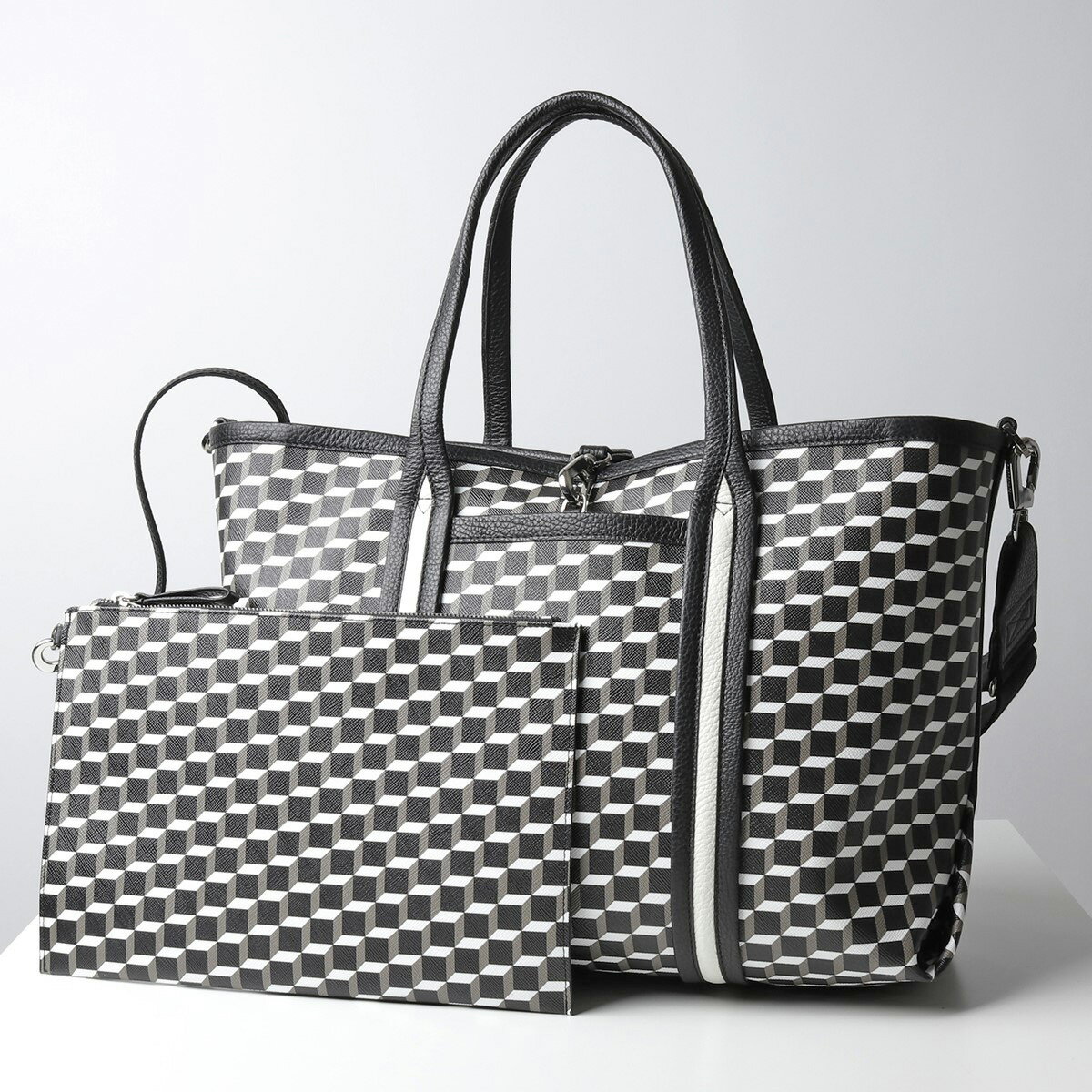 PIERRE HARDY ピエールアルディ AV12P TBC PVC×レザー トートバッグ ショルダーバッグ BLACK/WHITE/BLACK 鞄 レディースのサムネイル