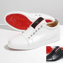 Christian Louboutin クリスチャンルブタン スニーカー F.A.V Fique A Vontade 3200465 メンズ レザー スタッズ装飾 スリッポンロゴ 靴 カラー2色