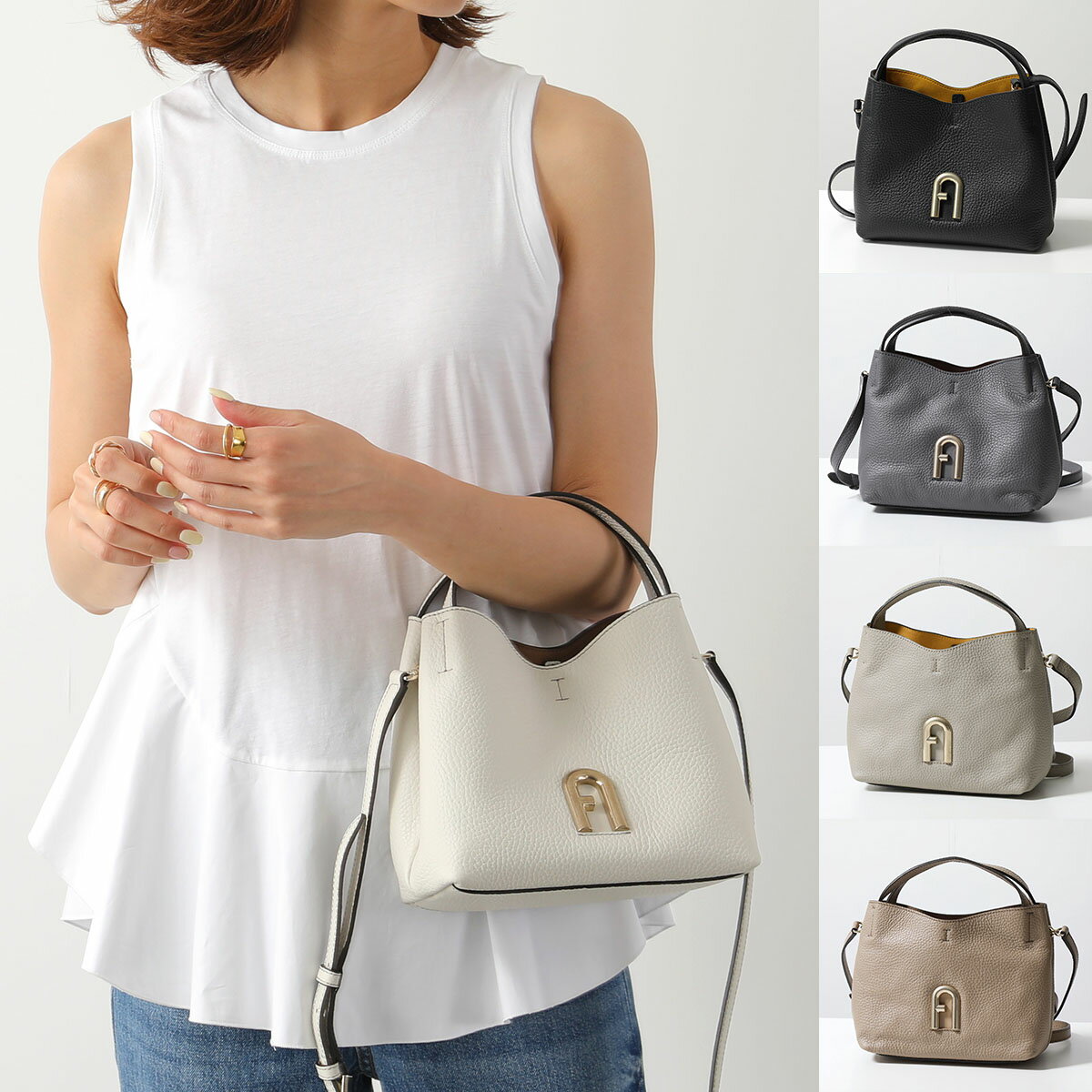 フルラ ハンドバッグ（レディース） Furla フルラ ショルダーバッグ PRIMULA MINI HOBO プリムラ WB00780 BX0041 レディース レザー ロゴ ハンドバッグ 鞄 カラー5色