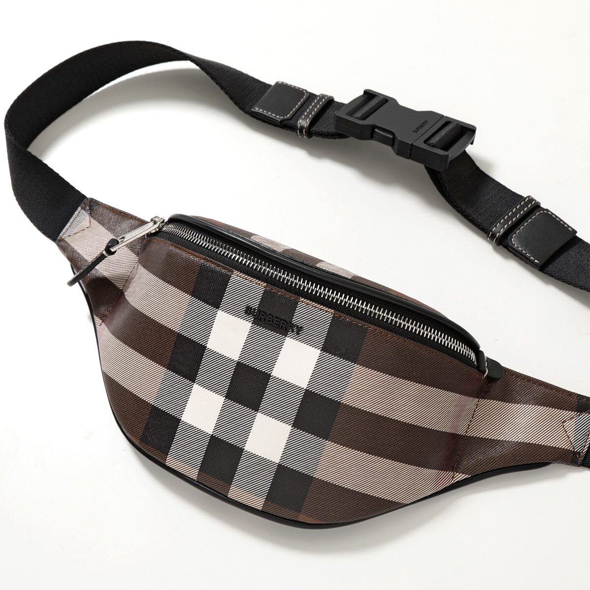 BURBERRY バーバリー ボディバッグ ML MINI CASON GC9 8064440 レディース ベルトバッグ チェック ロゴ ウエストポーチ 鞄 A8900/DARK-BIRCH-BROWN