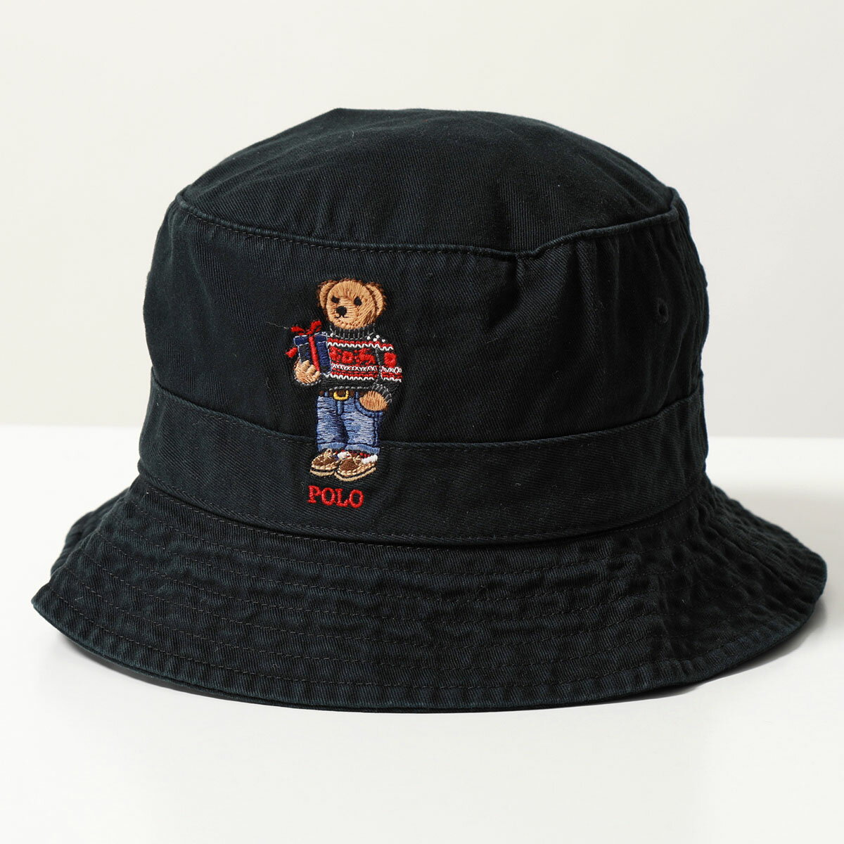 Polo Ralph Lauren ラルフローレン バケットハット LOFT BUCKET-HAT 710917438001 レディース ポロベア ツイル コットン 刺繍 帽子 BLACK