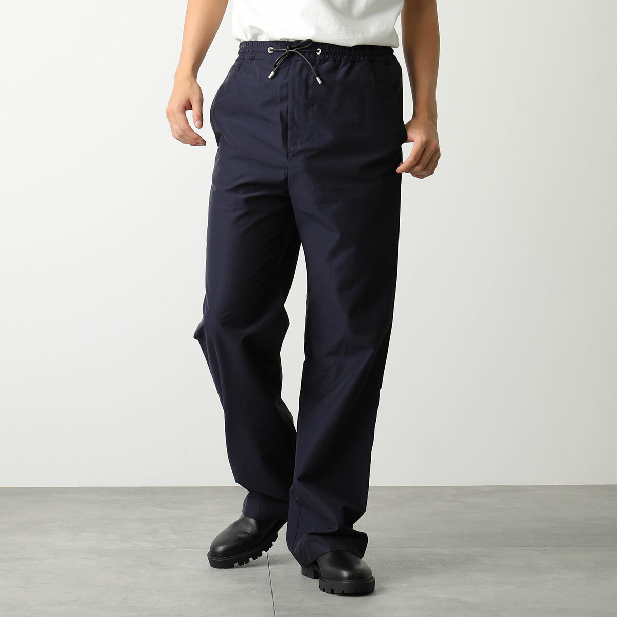 LOEWE ロエベ トラウザーズパンツ DRAWSTRING TROUSERS ドローストリング H526Y04WCB メンズ ナイロン混ウール 5440/MIDNIGHT【cp_fifte】