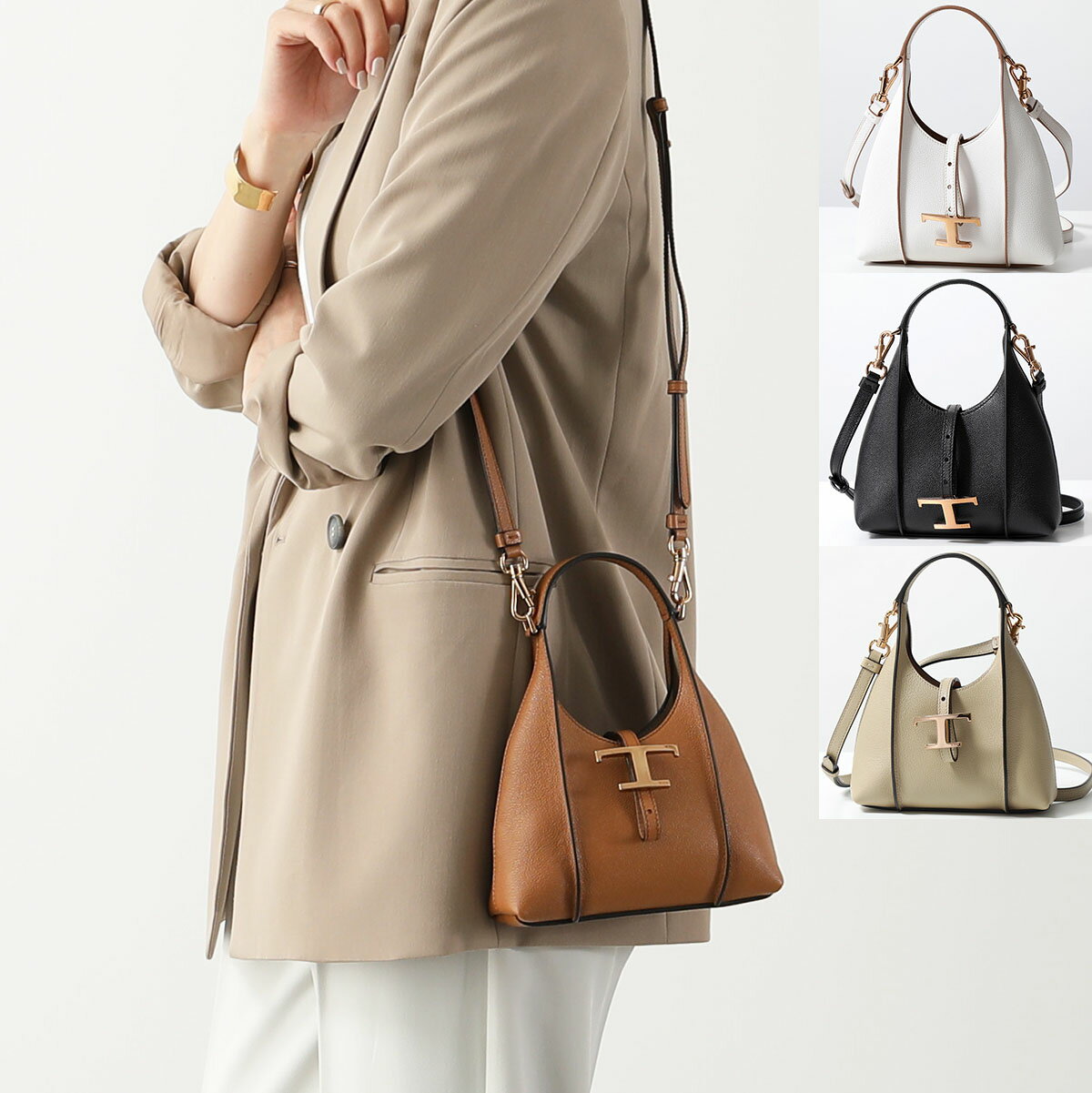 トッズ   レディースバッグ TODS トッズ ショルダーバッグ T TIMELESS Tタイムレス XBWTSBE0000Q8E レディース ハンドバッグ マイクロ レザー ロゴ 鞄 カラー4色