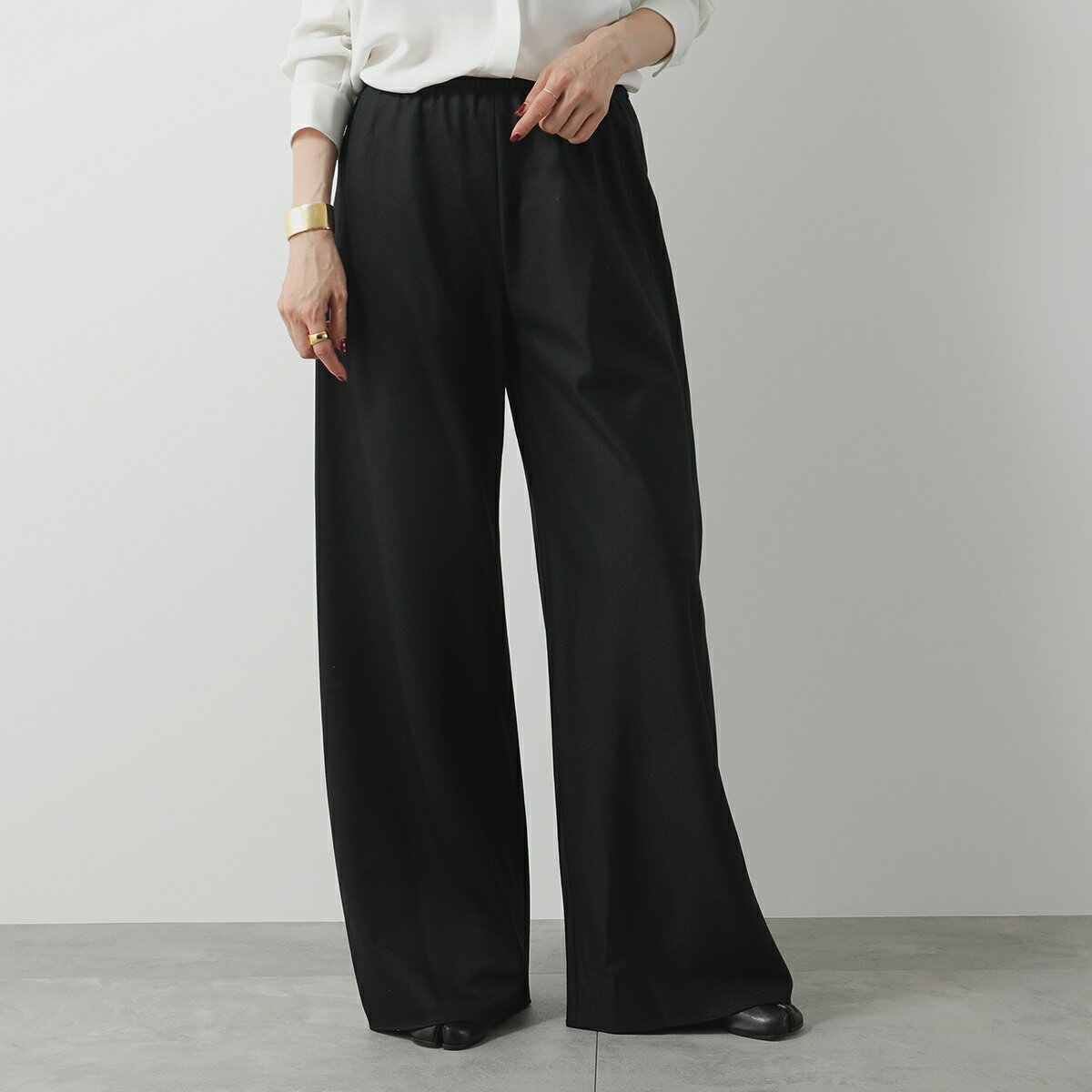 THE ROW ザ・ロウ ワイドパンツ GALA PANTS 1766 W2107 レディース バージンウール ギャザー入り BLK