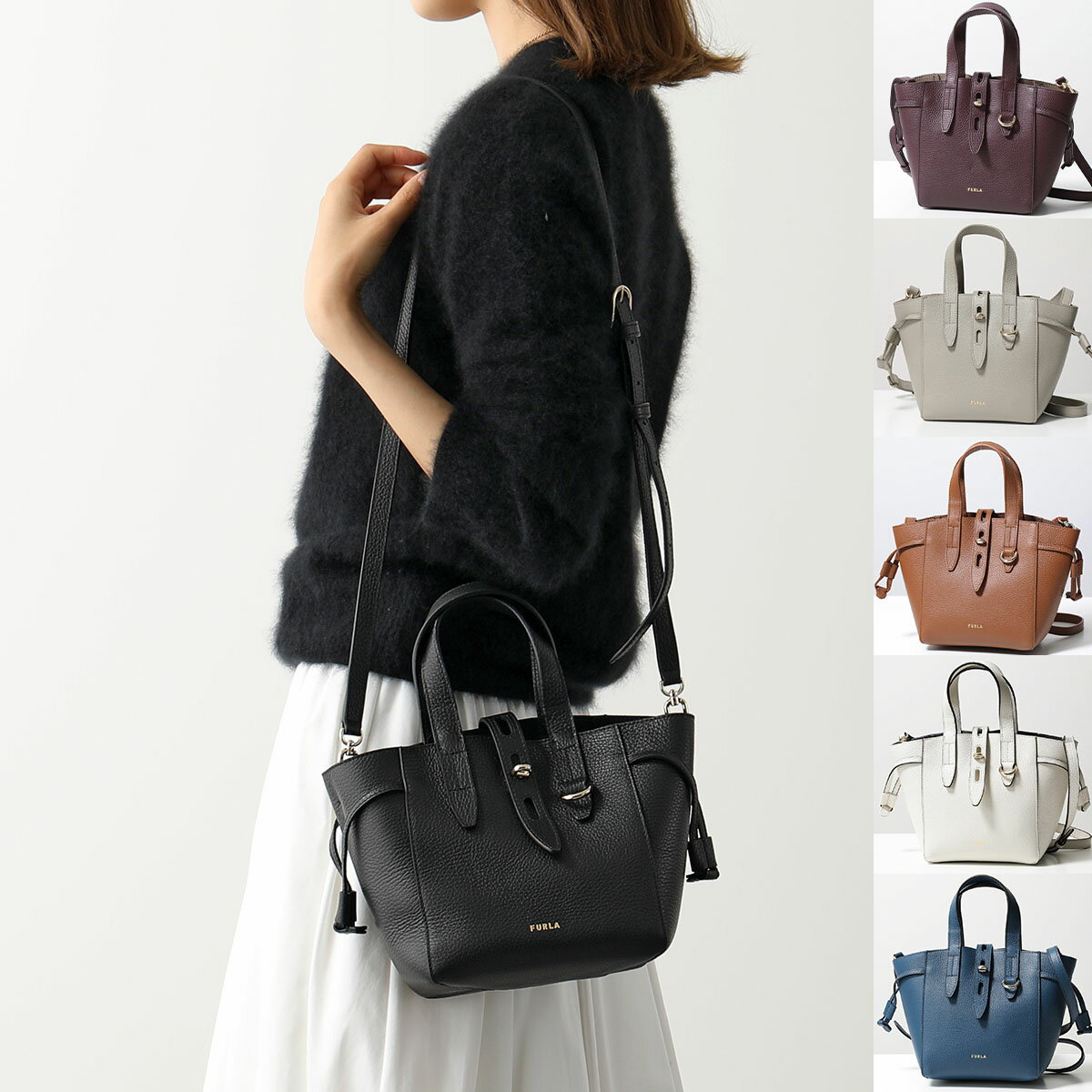 Furla フルラ ハンドバッグ NET MINI TOTE ネット BASRFUA HSF000 レディース レザー ショルダーバッグ トートバッグ 鞄 カラー6色のサムネイル