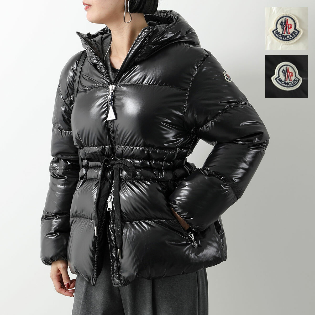 MONCLER モンクレール ダウンジャケット TALEVE タレヴ 1A00125 5963V レディース ナイロン フード付き アイコンパッチ カラー2色