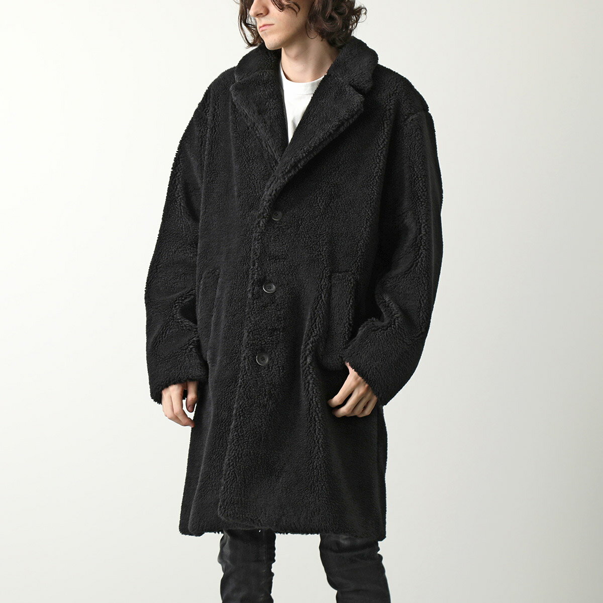 HERNO ヘルノ ボアコート CA000162U 12536 メンズ チェスターコート シングルブレスト ムートン ロングコート 9300のサムネイル