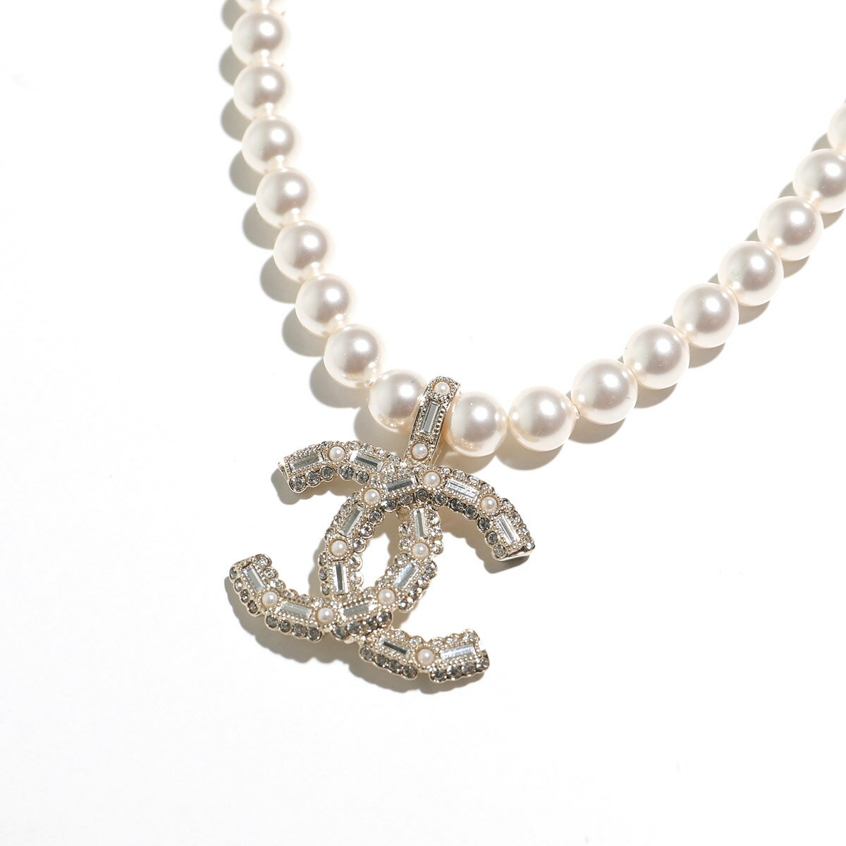 CHANEL シャネル ネックレス AB9711 B09591 レディース チョーカー パール ラインストーン ビジュー ココマーク CCロゴ ジュエリー NL114のサムネイル