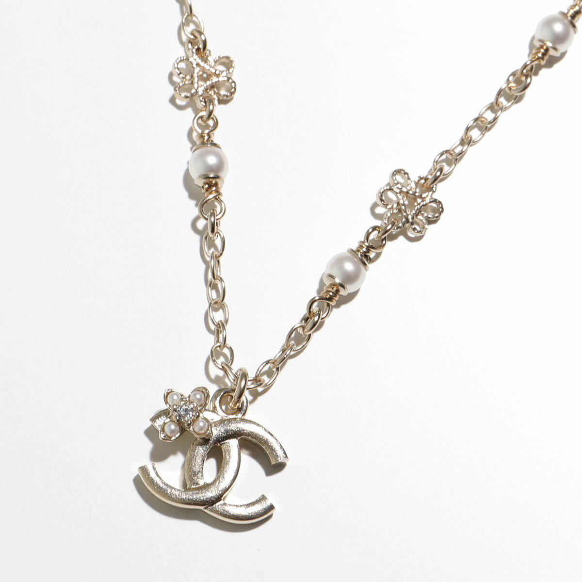 【11/15限定！2人に1人が当選！エントリーで最大100％ポイントバック】CHANEL シャネル ネックレス ABC090 B14702 レディース チェーン パール ペンダント ココマーク CCロゴ フラワー ジュエリー NS709のサムネイル