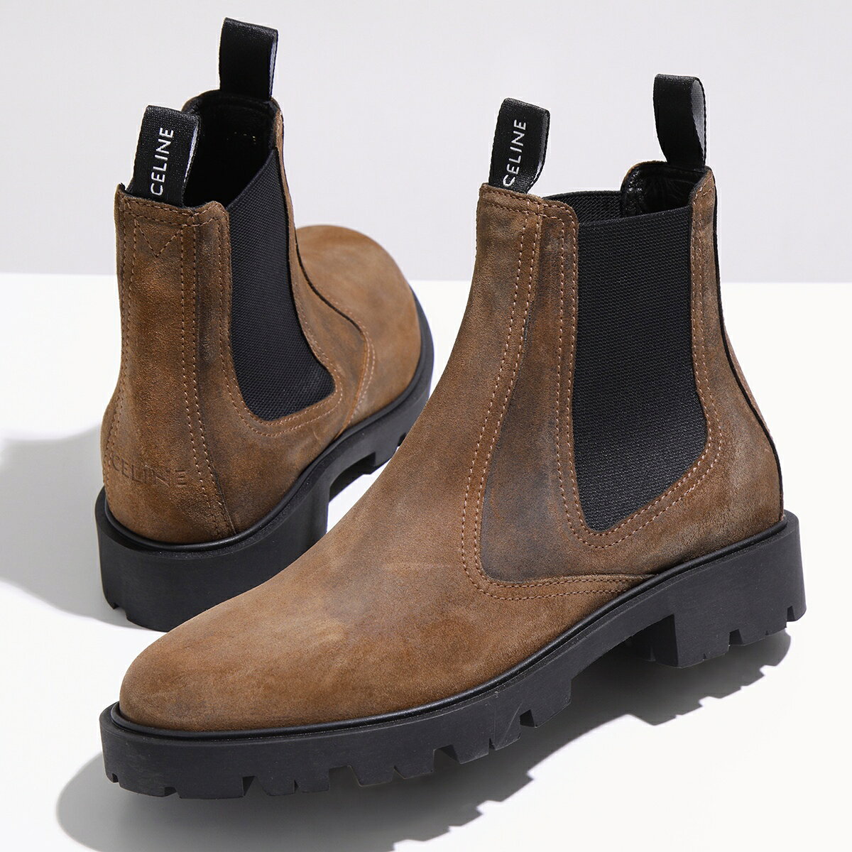 CELINE セリーヌ ショートブーツ サイドジップ レザー ボルドー 35.5