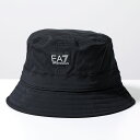 EA7 EMPORIO ARMANI エアセッテ エンポリオアルマーニ バケットハット 240119 3F101 メンズ ロゴパッチ 帽子 00020/BLACK