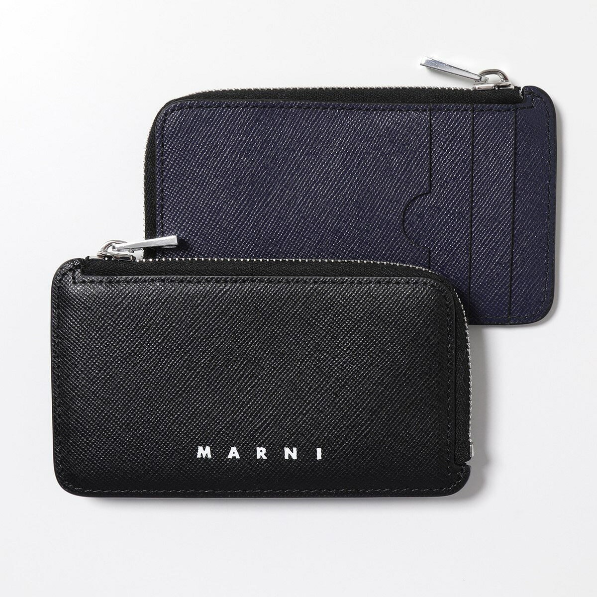 MARNI マルニ フラグメントケース PFMI0036L0 PFMI0036L1 LV520 メンズ バイカラー レザー カードケース コインケース パスケース ミニ財布 ロゴ カラー6色