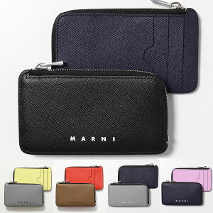 MARNI マルニ フラグメントケース PFMI0036L0 PFMI0036L1 LV520 メンズ バイカラー レザー カードケース コインケース パスケース ミニ財布 ロゴ カラー6色