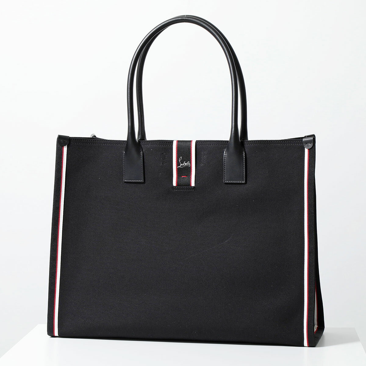 【訳あり】Christian Louboutin クリスチャンルブタン トートバッグ NASTROLOUBI F.A.V. XL TOTE 3235283 メンズ ナストロルビ ロゴ 鞄 H380/BLACK/BLACK/MULTI