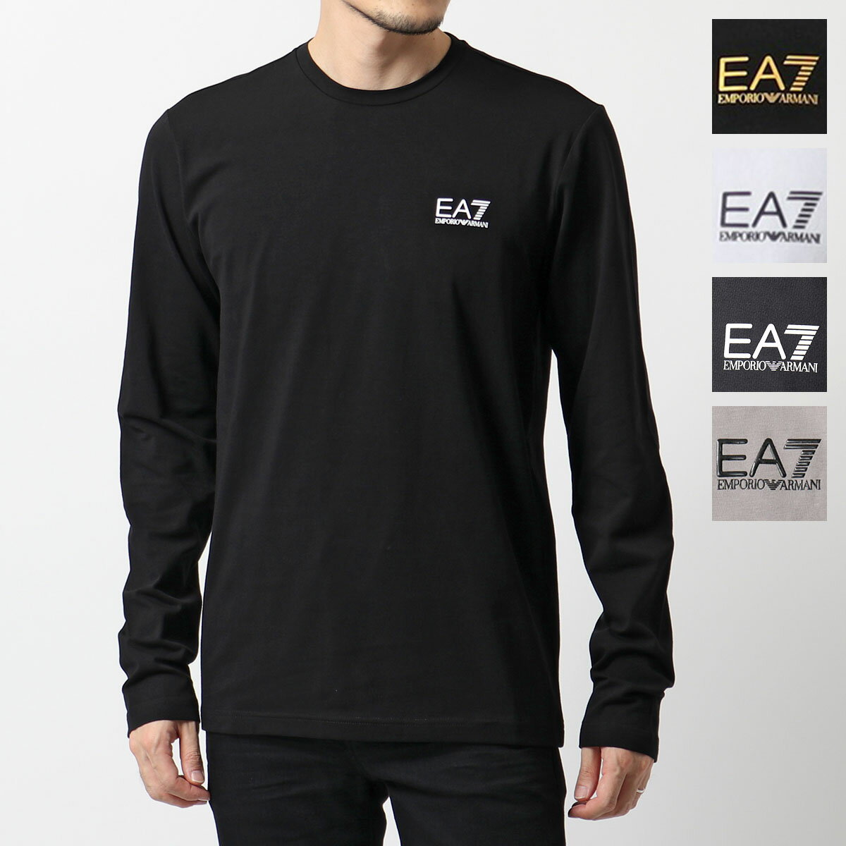 EA7 EMPORIO ARMANI エアセッテ エンポリオアルマーニ 8NPT55 PJM5Z クルーネック 長袖Tシャツ ロンT ロング カットソー メンズ カラー5色