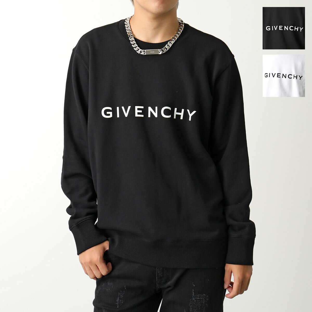 GIVENCHY ジバンシィ トレーナー BMJ0HA3YAC メンズ スウェット 長袖 ロゴ クルーネック カラー2色