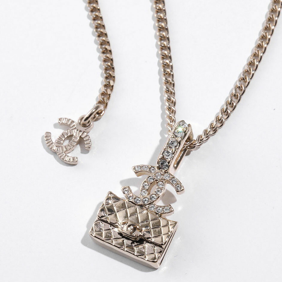 CHANEL シャネル ネックレス ABB705 B14171 レディース ココマーク CCマーク バッグ ラインストーン チョーカー チェーン ペンダント NR622のサムネイル