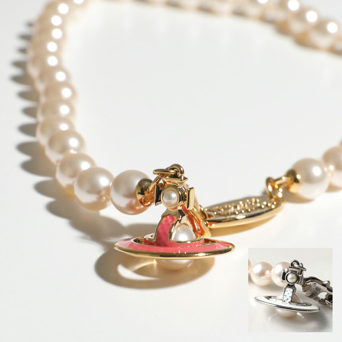 Vivienne Westwood ヴィヴィアンウエストウッド ネックレス SIMONETTA PEARL 63010085 レディース 立体オーブ パール チョーカー アクセサリー カラー3色