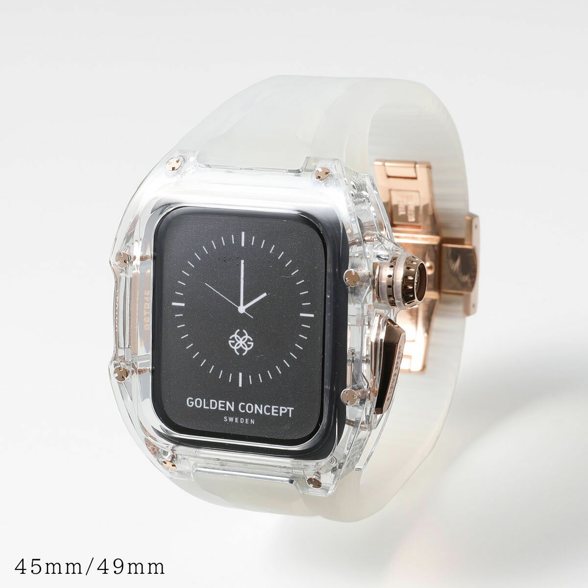 GOLDEN CONCEPT ゴールデンコンセプト アップルウォッチケース Apple Watch Case Series 7 8 9 対応 RSTR45 RSTR49 メンズ CRYSTAL‐ROSE