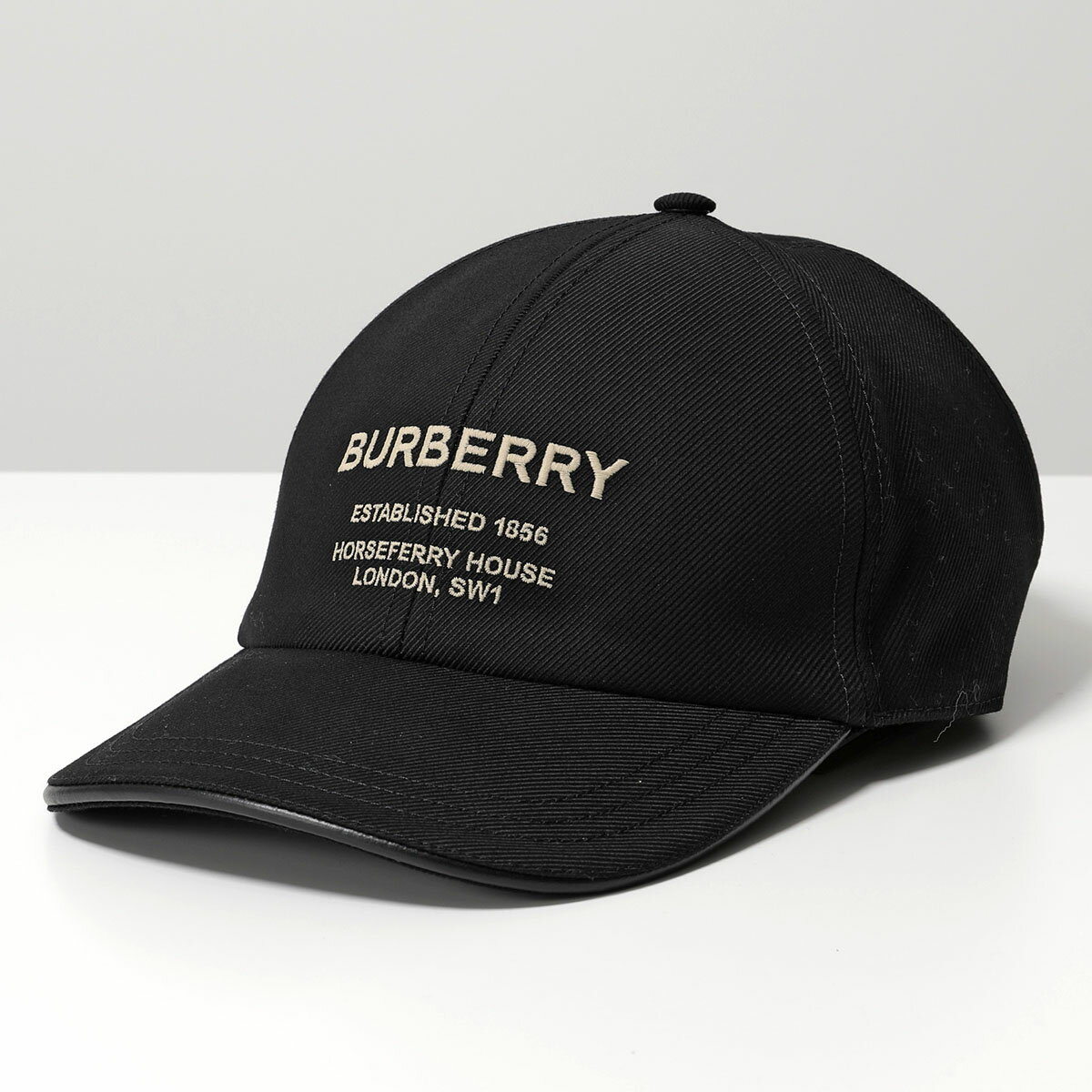 BURBERRY バーバリー ベースボールキャップ MH BBY HRSFRRY BSB CAP ホースフェリー 8068034 レディース ロゴ刺繍 コットン 帽子 B1047/BLACK/BEIGE