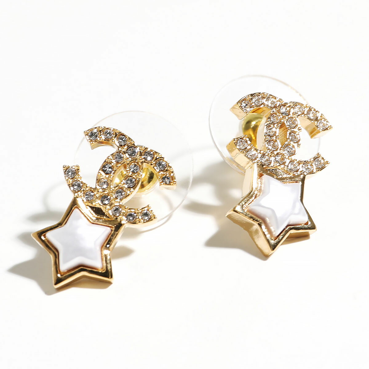 CHANEL シャネル ピアス ABC823 B15459 レディース ココマーク CCロゴ スター パール ラインストーン アクセサリー NU624のサムネイル