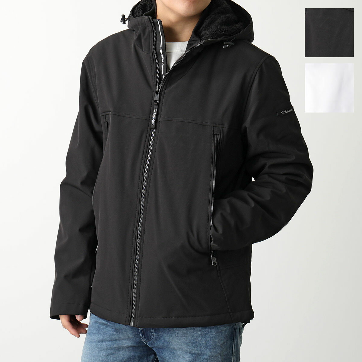 カルバン・クライン Calvin Klein カルバンクライン ジャケット SHERPA LINED HOODED SOFT SHELL JACKET CM105270 メンズ アウター ボア フード カラー2色