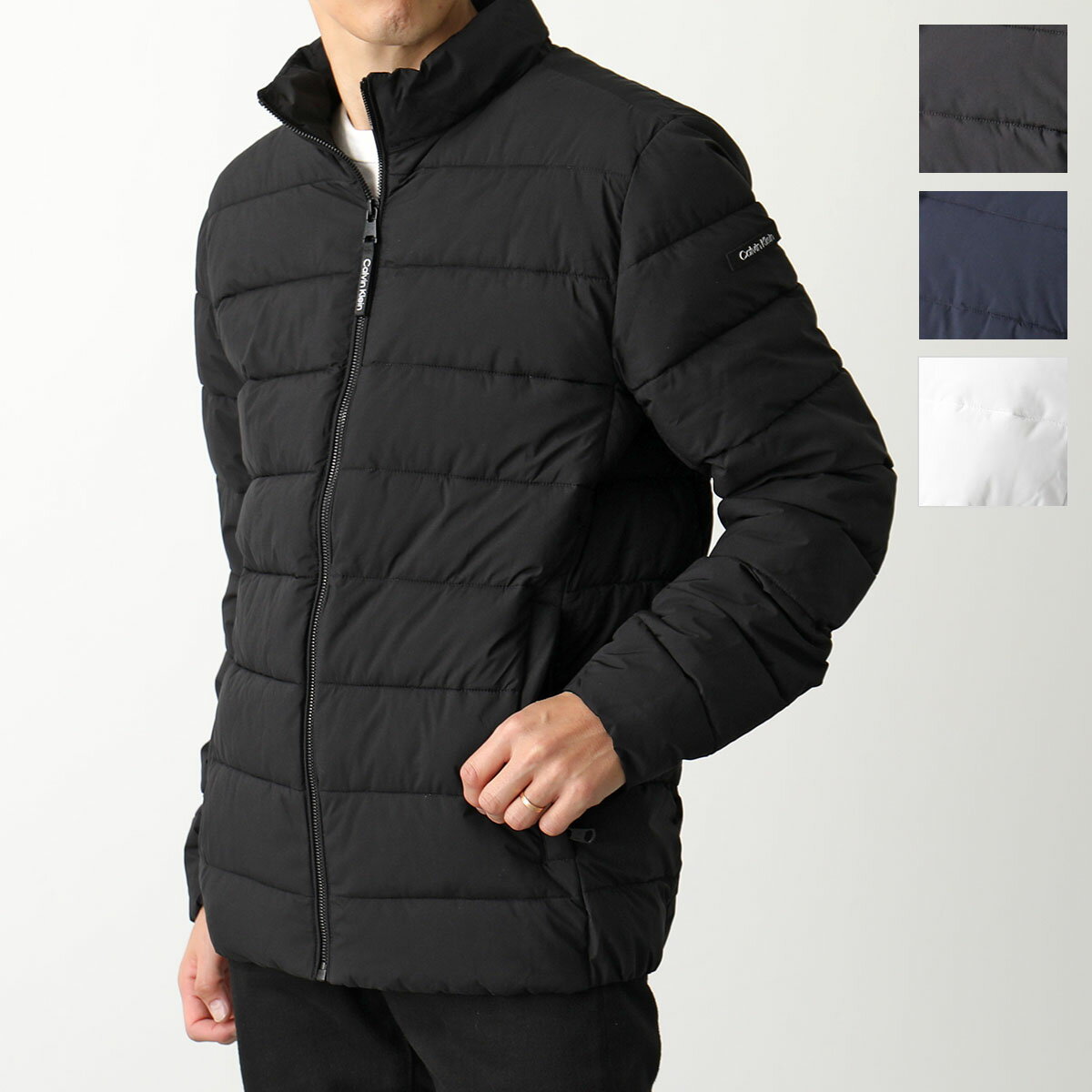 カルバン・クライン Calvin Klein カルバンクライン 中綿ジャケット STRETCH PUFFER JACKET CM355297 メンズ アウター スタンドカラー ロゴパッチ カラー4色】