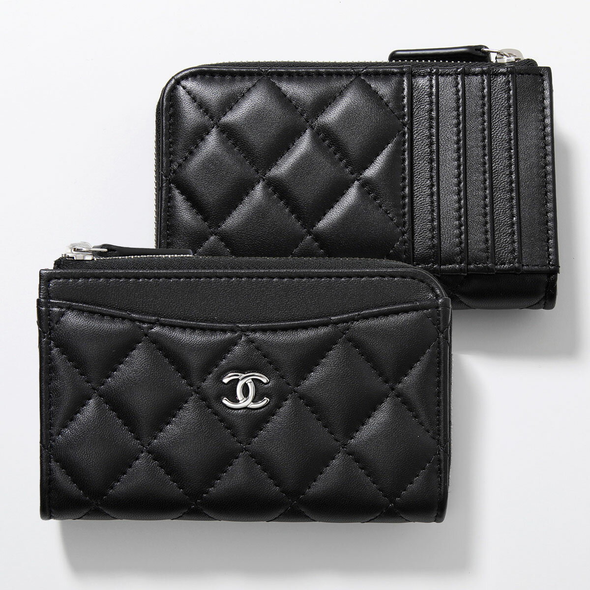 CHANEL シャネル フラグメントケース MATELASSE マトラッセ AP3179 Y01480 レディース ラムスキン コインケース カードケース ココマーク ミニ財布 CCロゴ NQ340のサムネイル