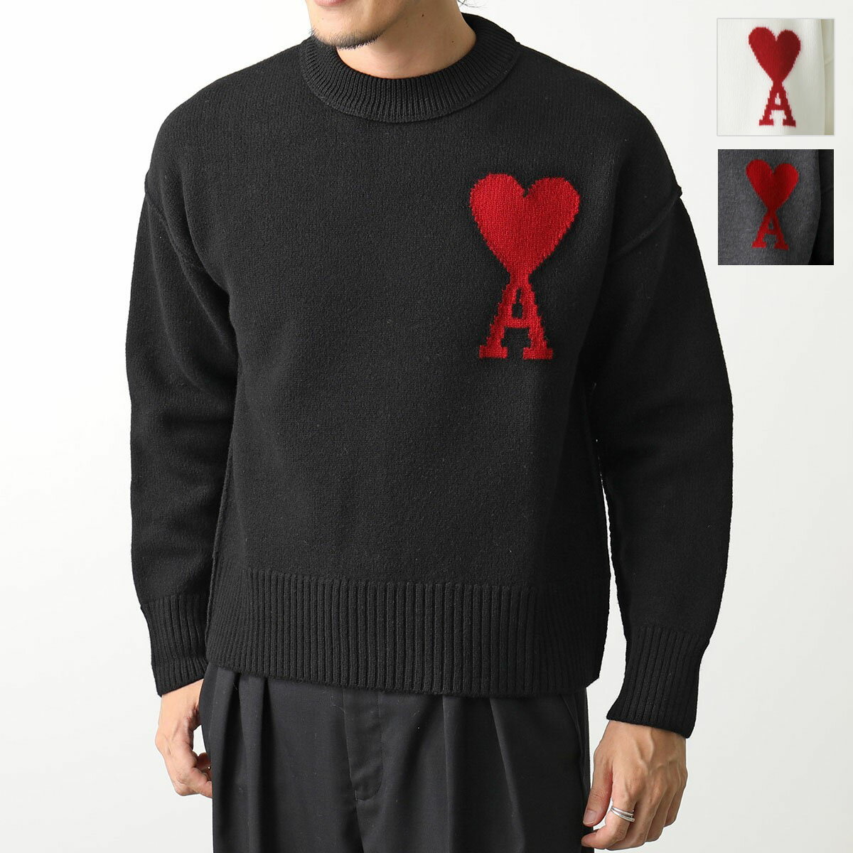 ami paris アミパリス ニット RED ADC SWEATER BFUKS006.018 メ