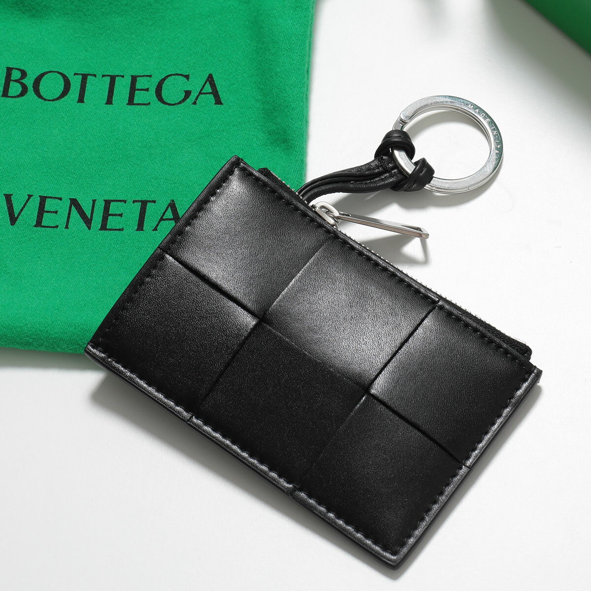 ボッテガヴェネタ BOTTEGA VENETA ボッテガヴェネタ コインケース 679850 VBWD2 レディース マキシイントレチャート レザー キーリング付き キーポーチ 8803