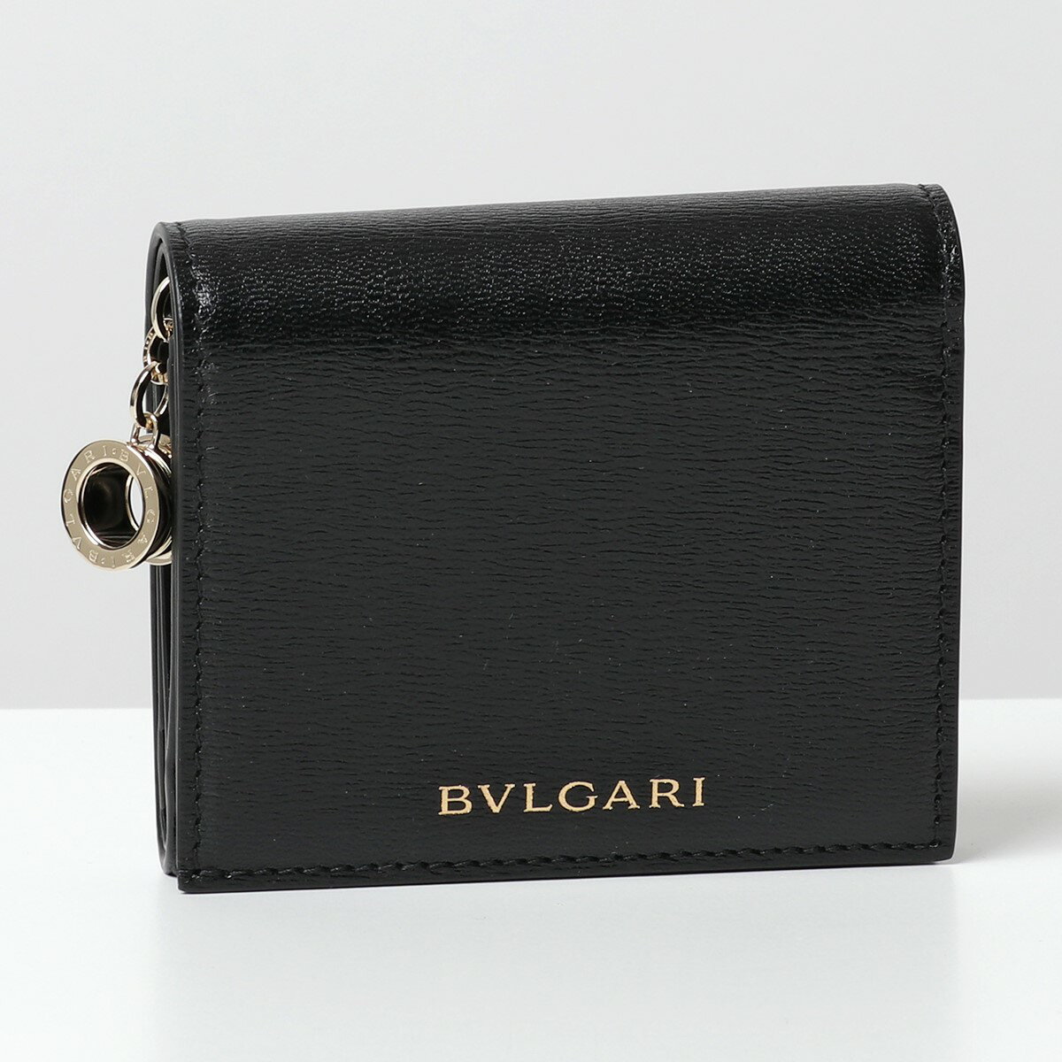 BVLGARI ブルガリ 288240 Bzero1 Accessories レザー 三つ折り財布 ミニ財布 豆財布 Black/Light-Gold レディースのサムネイル