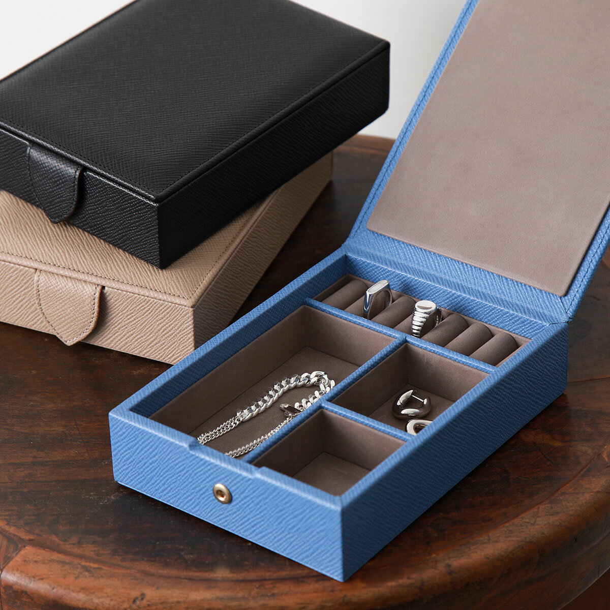 SMYTHSON スマイソン ジュエリーボックス PMA TRVL TRAY JWL BOX パナマ レディース レザートラベルボックス アクセサリーケース 小物入れ カラー3色【po_fifth】