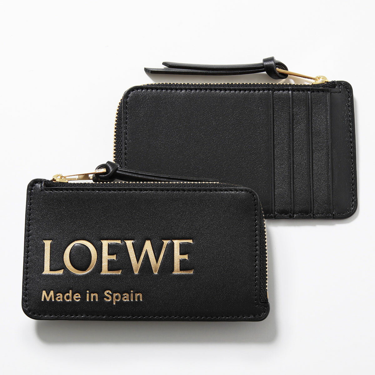 ロエベ パスケース メンズ LOEWE ロエベ フラグメントケース CLE0Z40X01 メンズ レザー コインケース カードケース パスケース エンボスロゴ 1100/BLACK【po_fifth】