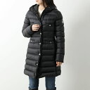 モンクレール MONCLER モンクレール ダウンコート HIRMA イルマ 1C00022 595FE レディース ナイロン フーテッド セミロング アイコンパッチ 999