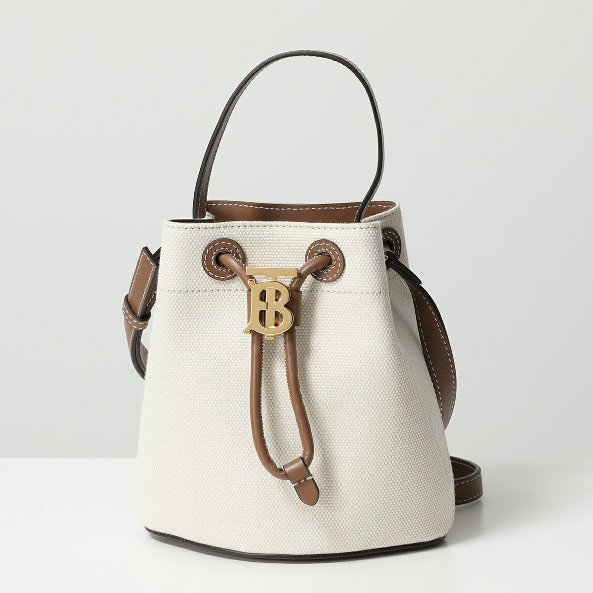 BURBERRY バーバリー ショルダーバッグ LL MN DRAWSTRING BUCKET 8070576 レディース クロスボディ ハンドバッグ TBロゴ 鞄 NATURAL/MALT-BROWN【po_fifth】