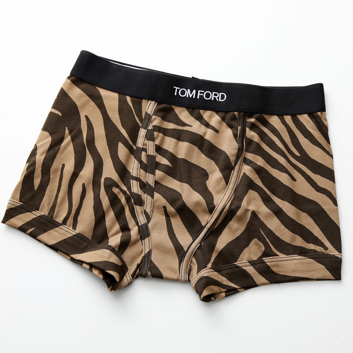 TOM FORD トムフォード ボクサーパンツ T4LC3 166 メンズ アンダーウェア ゼブラ 下着 ロゴ 219/CARAMEL-ZEBRA