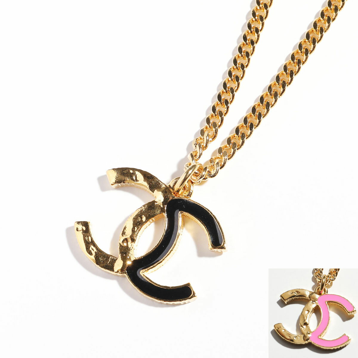 CHANEL シャネル ネックレス ABC480 B15385 レディース ココマーク CCロゴ アクセントカラー チェーン ペンダント メタル カラー2色のサムネイル