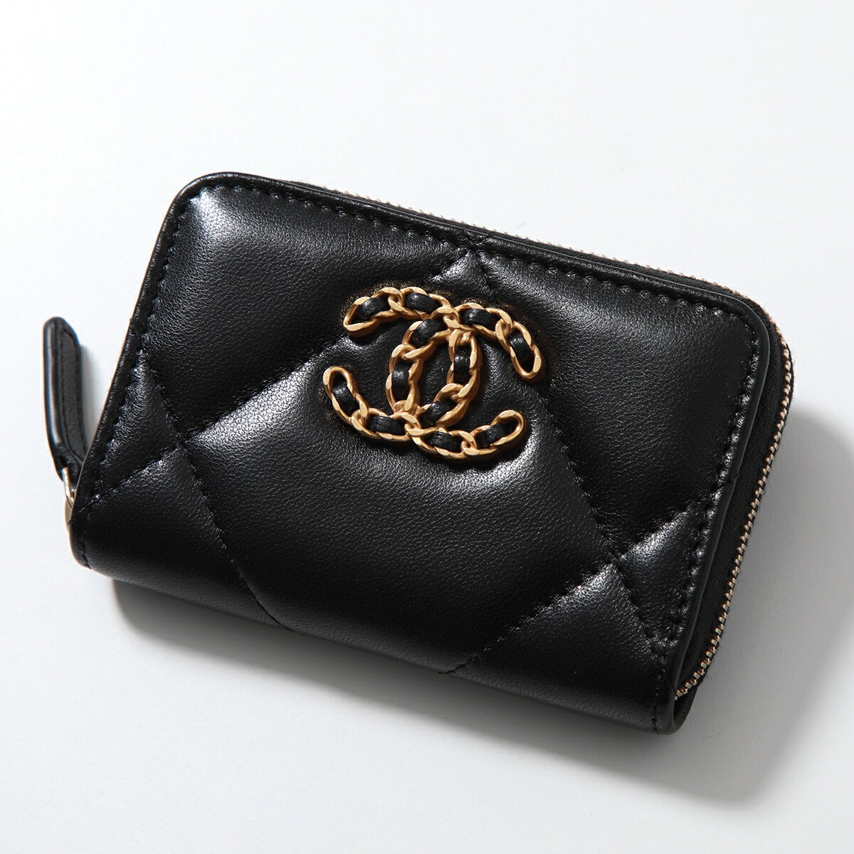 CHANEL シャネル コインケース AP3362 B04852 レディース ココマーク CCマーク ラムスキン カードケース ミニ財布 BLACK/GDのサムネイル