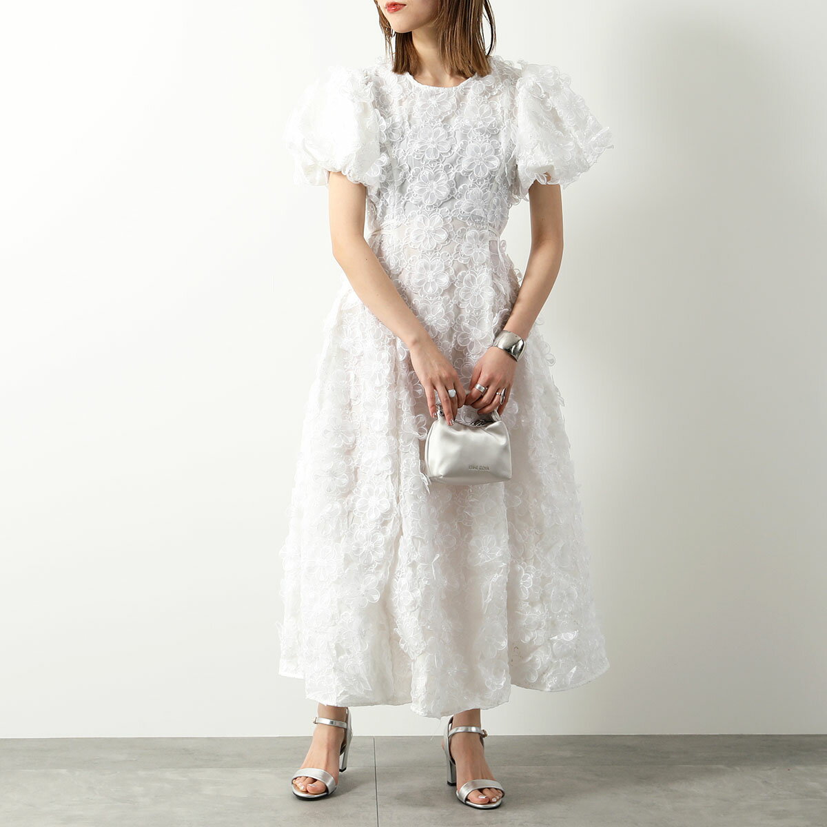 Sister Jane シスタージェーン マキシ ワンピース Samara Floral Midi Dress DRD409 レディース ドレス 花柄 フラワー ロング丈 半袖 Pearled-Whiteのサムネイル