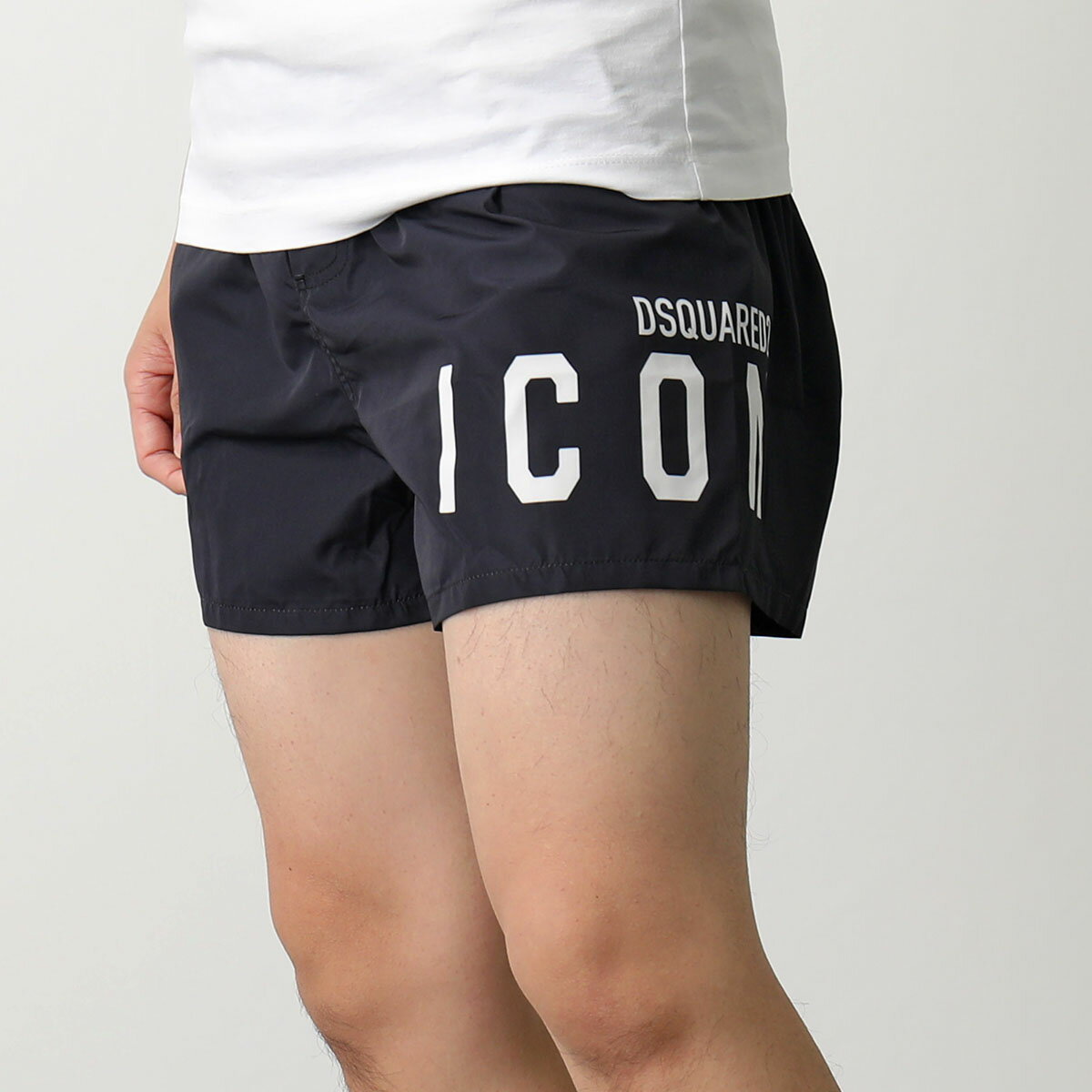 DSQUARED2 ディースクエアード スイムウェア BE ICON BOXER MIDI D7B8P5380 メンズ ショートパンツ ロゴ 水着 水陸両用 010