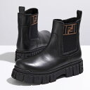 FENDI KIDS フェンディ キッズ ショートブーツ JMR459 A379 レディース ガールズ レザー FFロゴ ズッカ柄 サイドゴア 靴 F0PMM