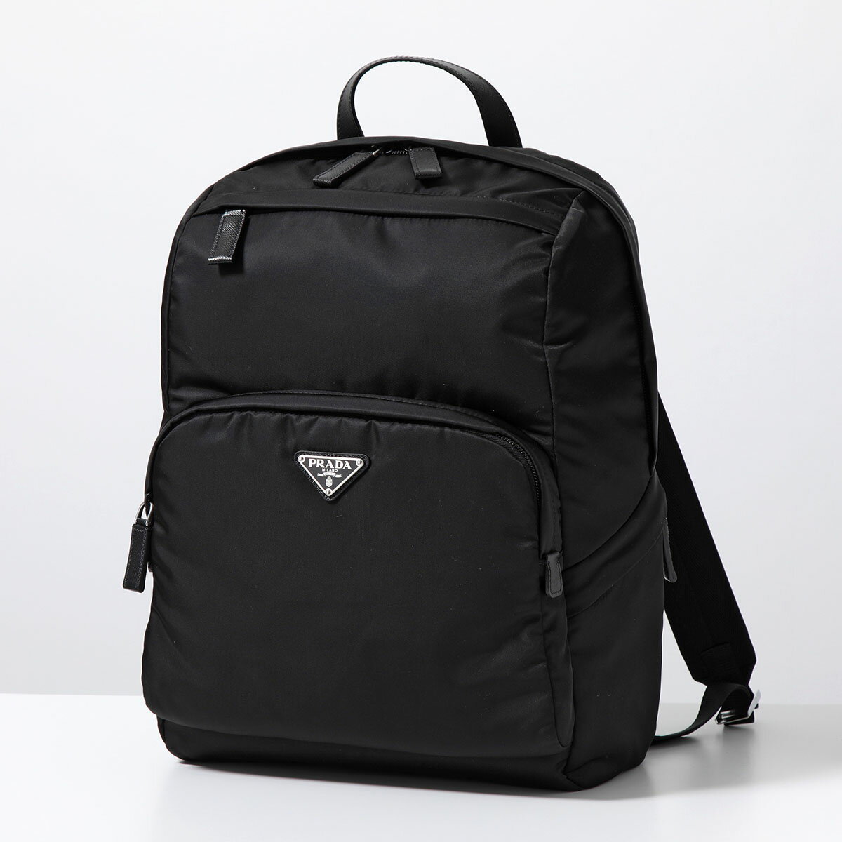 PRADA プラダ バックパック Re-Nylon リナイロン 2VZ104 OOO 2DMG メンズ サフィアーノレザー リュック 鞄 F0002/NERO