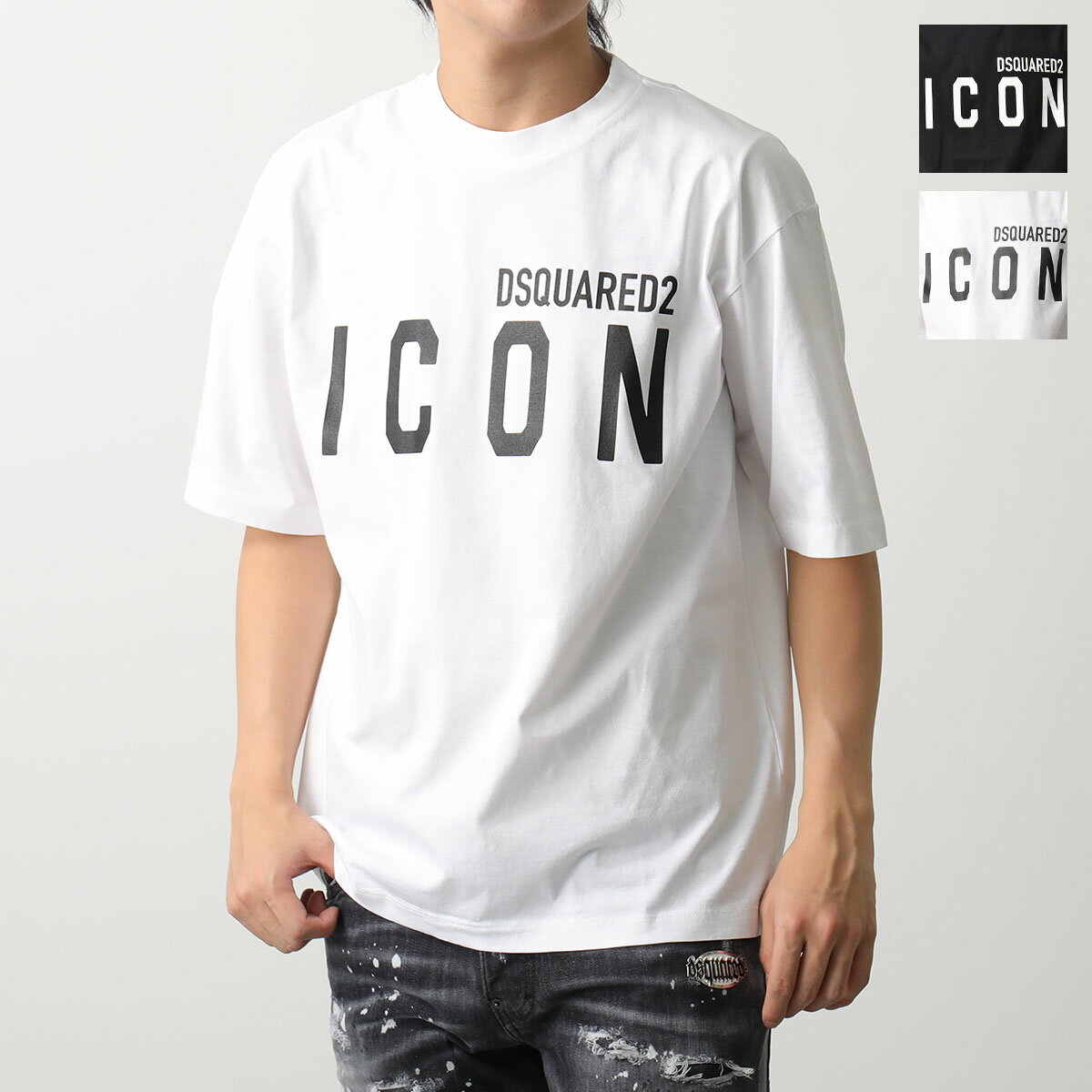 ☆DSQUARED2☆ ICON クルーネックコットンTシャツドレス♪ 美品】DSQUARED2 ICON Tシャツディースクエアード