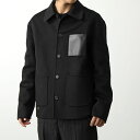 LOEWE ロエベ ジャケット WORKWEAR JACKET ワークウェア H526Y03WBE メンズ アナグラム 胸ポケット カシミヤ混ウール 長袖 1100/BLACK【po_fifth】