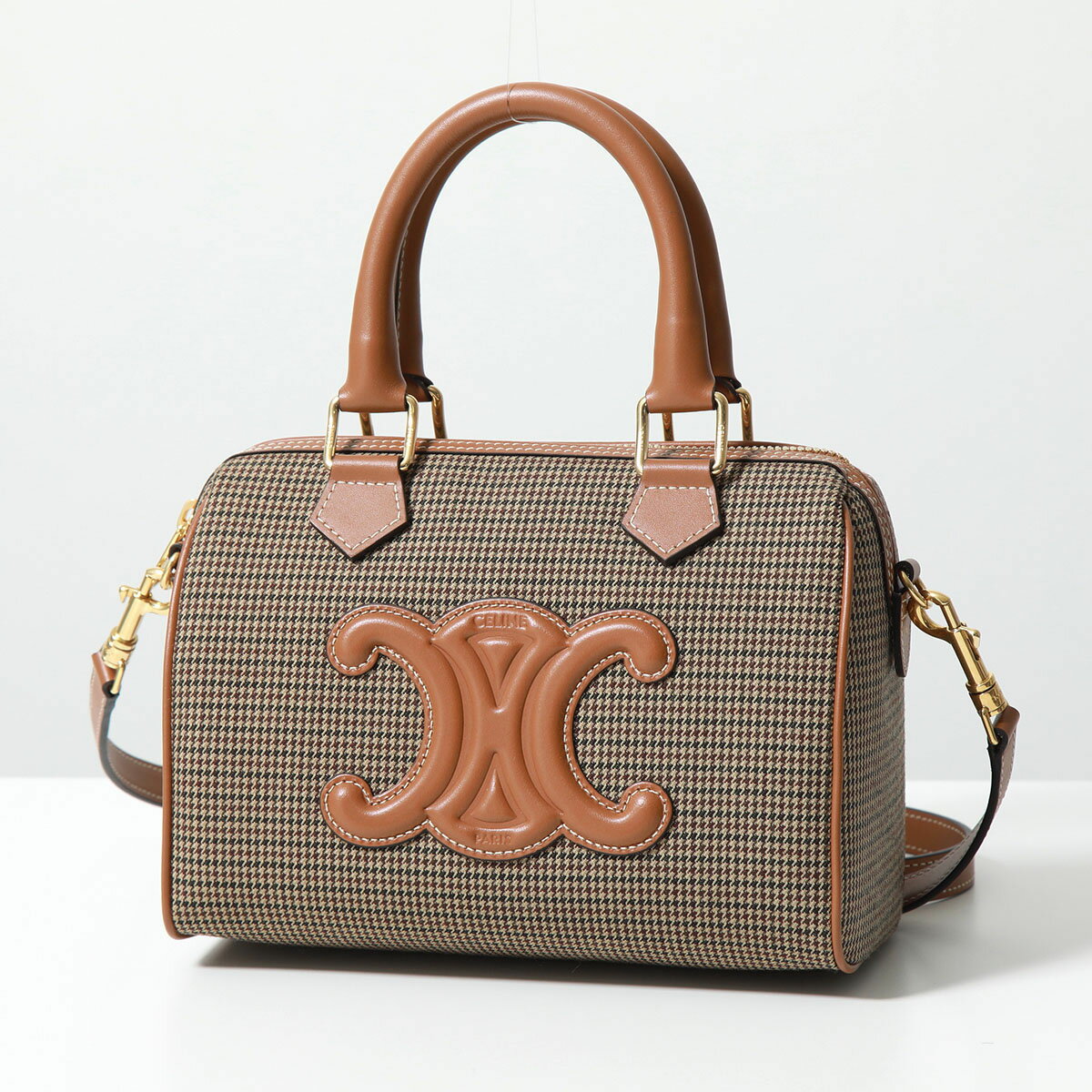 セリーヌ ショルダーバッグ（レディース） CELINE セリーヌ ショルダーバッグ Small Boston 113772FKX.14ML レディース Triomphe キュイル トリオンフ 千鳥格子 ハンドバッグ 鞄 Multicolor【po_fifth】