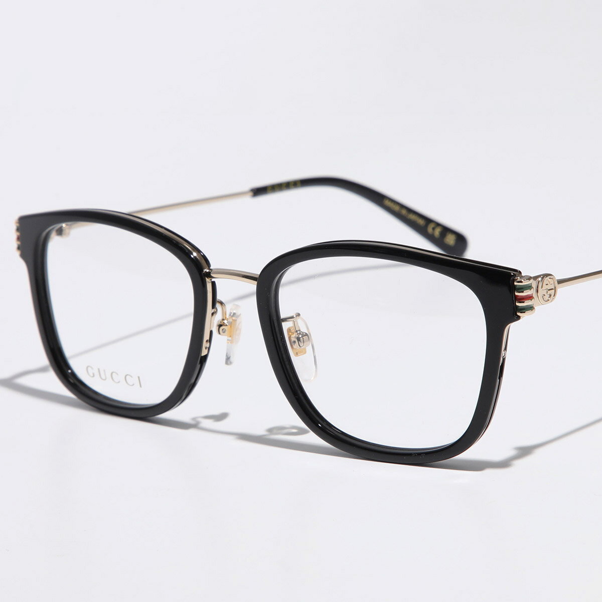 GUCCI グッチ メガネ GG1886OA メンズ ウェリントン型 ダブルG 黒縁 アイウェア メガネ めがね 眼鏡 伊達メガネ 001 BLACK GOLD