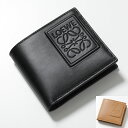 LOEWE ロエベ 二つ折り財布 BIFOLD COIN WALLET C565501X02 メンズ アナグラム レザー 小銭入れあり ミニ財布 カラー2色