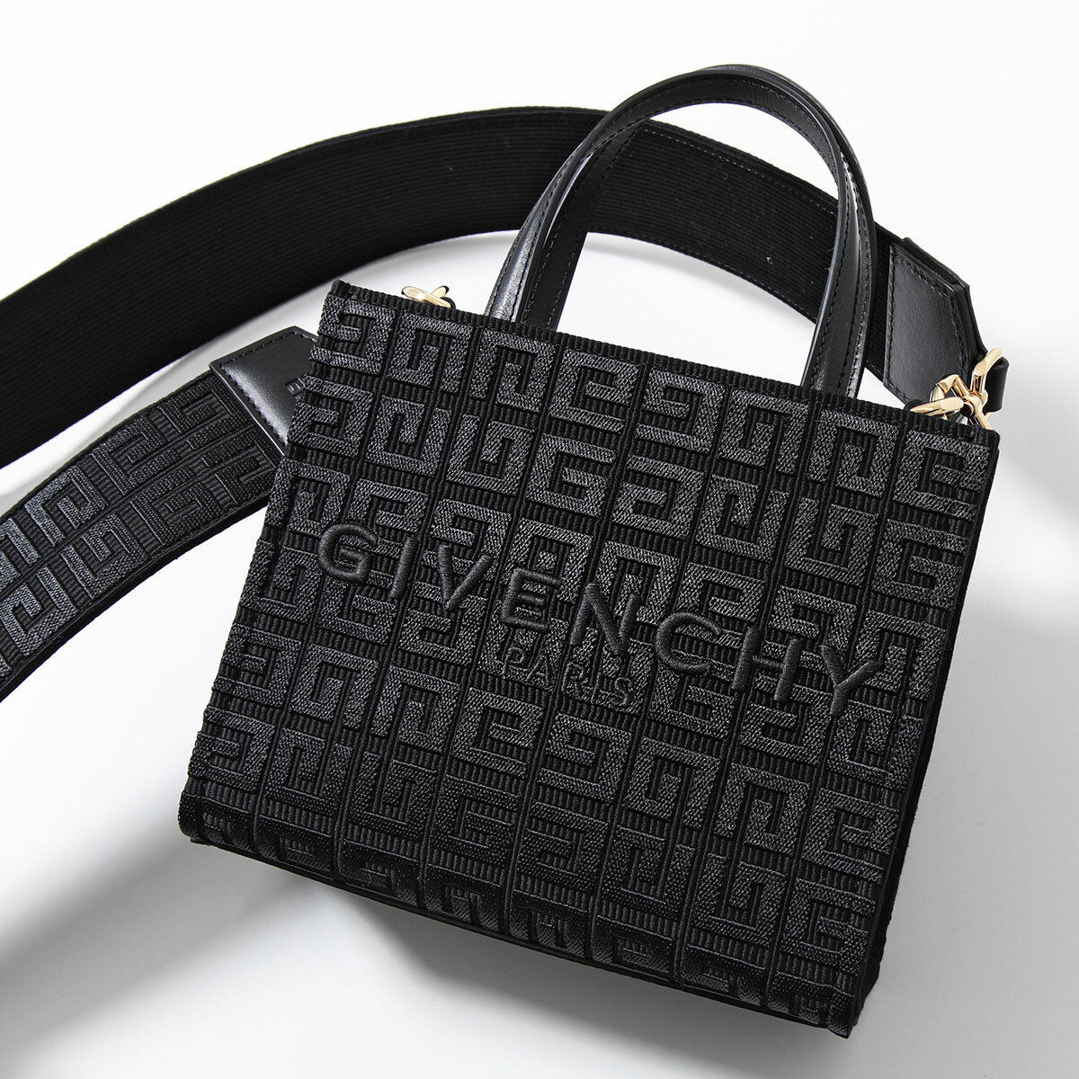 ジバンシィ GIVENCHY ジバンシィ ショルダーバッグ G-TOTE MINI BB50N0B18Z レディース ハンドバッグ キャンバス ロゴ刺繍 鞄 001/BLACK