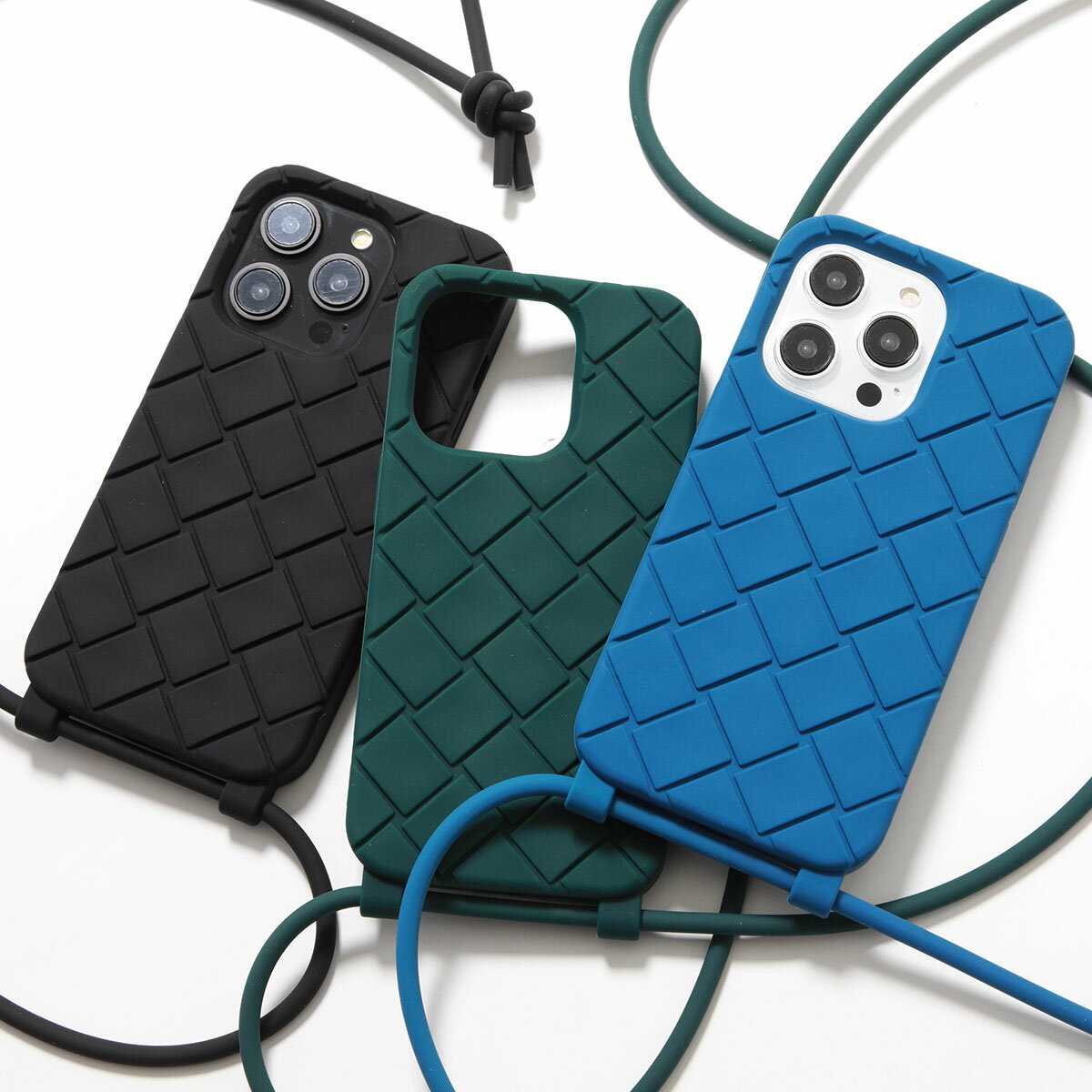 ボッテガヴェネタ BOTTEGA VENETA ボッテガヴェネタ iPhone14Pro 専用ケース 733830 V0EY0 メンズ イントレチャート ストラップ付き 1000