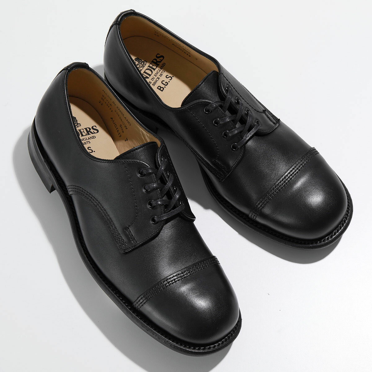 Sanders サンダース レザーシューズ Derby Shoe ダービー 2545BOW メンズ ビジネス 革靴 レースアップ 靴 Black